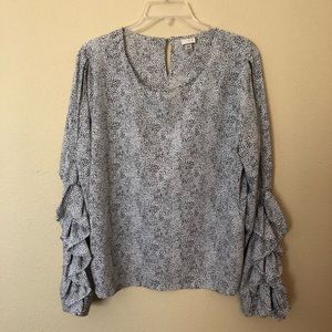 A New Day Ruffled Sleeve Blouse
